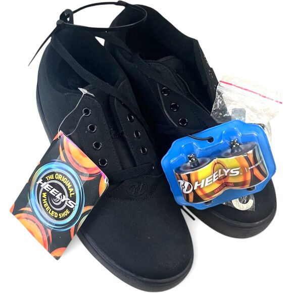 The Original Heelys Pro 20 All Black Wheeled Shoe Sneaker Men's Size 8